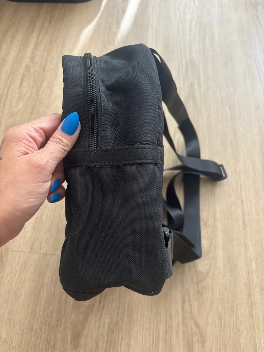 Nike Black Mini Backpack with White Swoosh Logo